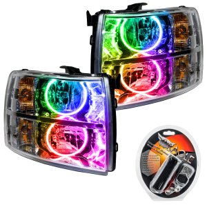 Chevrolet Silverado Headlight Assemblies - ORACLE Lighting - ColorSHIFT Round Style - `07-`13